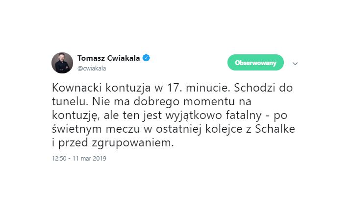 Wielki PECH Dawida Kownackiego...